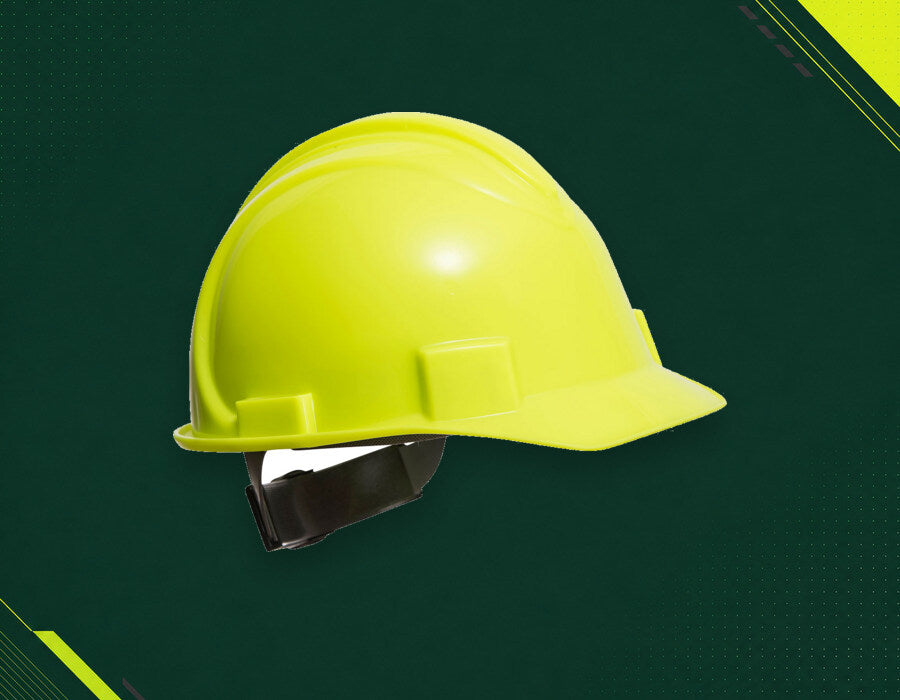 Portwest PW01 aizsargķivere uz DarbaForma zaļi dzeltena fona